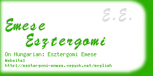 emese esztergomi business card